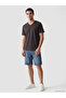 Lcwaikiki Classic Anthracite V-Neck Combed Cotton Men's T-Shirt - 2