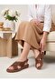 057 Walnut Genuine Soft Leather Anatomical Summer Women's Sandals