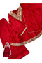 Maroon Chinon Mirror Work Plazzo Set with Dupatta - FFT7504 | Maroon-Size:XL-42-Inches - 4