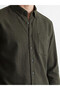 Özmarka New Season Khaki Regular Fit Men's Shirt - 3
