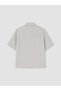 Özmarka New Season Gray Loose Fit Gabardine Men's Shirt - 8