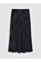 Lcwaikiki classic elastic waist patterned a-line flared skirt - 6