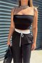 Women's Palazzo Trousers with Waistband Detail - 6
