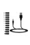 Universal Power Cable USB to DC 5.5 * 2.1mm Jack 5V Charging Cord with 12 Selectable Connector T... - 6