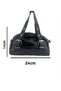 Women's Black Faux Leather Shoulder Bag - 4