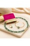 Natural Green Aventurine Stone 3-Piece Women's Jewelry Set – Necklace, Bracelet, Ring, and Gift Bag - 4
