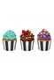 Pack of 25 Black-White Striped Cupcake Containers, Cupcake Pods - 2