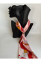 Chain Rope Patterned Double-Sided Scarf with Gold Ring Detail (70X70 cm) - 3