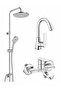 Eca Fast Kuğu Sink+Bathroom Faucet & Tuna Shower Column 3-Piece Bathroom Set E.C.A Sub Brand |   5 Years Warranty