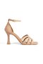 Satin Look High Heeled Evening Dress Shoes Multi-Strap Heeled Sandals Thinex - 2