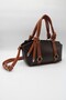 Women's Knot Handle, Ring Detail, Inner Pocket, Zippered Hand, Arm and Shoulder Bag - 7