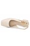 Feles Side Buckle Detailed Open Back Open Toe Heeled Women's Shoes Beige - 4