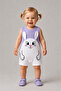 Baby Girl Romper Summer 100% Cotton Ribbed Sleeveless Rabbit Printed Snap Fastener Baby Romper 0-9 Months - 4