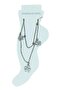Silver Color Top Sf 3 Clover Steel Anklet Stylish Trend Design Gift - 4