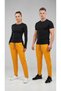 Unisex Black Pocket Detailed Dark Yellow 2 Thread Combed Cotton Wide Leg Casual Sweatpants