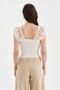 Women's Corset with Covered Bust and Lace Ruffle Detail on the Shoulders - 3