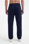 Men's Navy Blue Sweatpants Baggy Wide Leg Basic Daily Comfortable Fit Cotton Straight Leg - 6