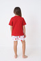 Patterned Comfortable Fit Girls' Shorts Pajama Set - 2