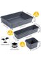 Set of 8 drawer storage boxes - 3 sizes, adjustable dividers, non-slip bottom - 3