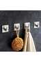 8 adhesive hooks, 8 self-adhesive hooks, stainless steel bathroom wall hooks (silver) - 3