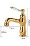 Bathroom faucet, bathroom sink faucet, retro faucet, bathroom single bar faucet with pull-out shower, hot and cold chrome faucet. - 5