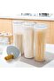 Two food storage boxes, suitable for pasta containers, with lids, perfect for organizing and storing food in the kitchen pantry. - 2