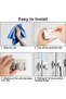 Stainless steel wall-mounted broom holders (4-pack) – No drilling required, suitable for kitchen, bathroom, or garden storage. - 5