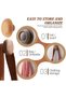 Wooden wall hooks, 4-piece set of natural wood coat hooks, pebble-shaped decorative hooks, suitable for hanging towels, clothes and bags. - 2