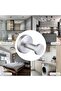 5cm towel hook - 4-screw fixed hook - round Wall-Mount hook - SS w/brushed finish - For bathrooms - bedrooms - kitchens - & hallways - 4