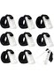 A set of 8 securing straps and clips for pool covers, spare parts for roller blind systems, adjustable to size, 1.80-meter long securing straps.