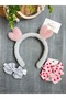 Baby Girl Gray and Pink Crown Buckle Set - 3