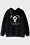 Introverts Unite Printed Humorous Black Hoodie