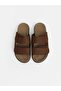 Lcw Steps Brown Suede Look Men's Slippers - 3