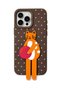iPhone 16 Pro Max Soft Touch Silicone Phone Case with 3D Cat Figure and Stand