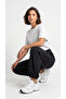Women's Black Oversize Parachute Fabric Slim Trousers with Cargo Pockets, Comfortable Fit Baggy with Adjustable Leg Clips - 7