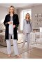 New Season Black Velvet Winter Long Sleeve Special Design Maternity Pajama Set with Breastfeeding Feature - 7