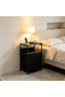 طاولة جانبية للسرير مع درجين من القماش، طاولة جانبية للسرير لغرفة النوم وغرفة المعيشة - 5