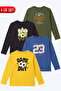4-Pack Boys' Round Neck Sweatshirt with Print Detail