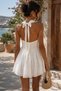 Backless Halter Mini Dress - 2