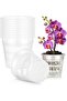 10pc 11cm Clear Plastic Orchid Nursery Pots with Root Drainage Holes