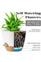 5-pack plastic flower pots. Self-draining flower pots. With drainage holes. Sizes are 7/6.5/6/5.5/5 inches. Black. - 3