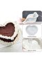 Heart-shaped silicone cake mold - 20 x 20 cm - Suitable for baking cakes, muffins, buttercreams, and chocolates - Non-stick kitchen baking utensils - 4