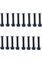 35mm skateboard screw set for longboards and cruise boards - 16-piece black pack