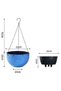 Two-piece hanging flower pot set. Comes with a stainless steel chain. Suitable for indoor and outdoor balcony hanging. Diameter 21 cm. Brown. - 4