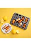 Financier cake mold, small loaf pan, 8-hole baking mold, non-stick coating, sturdy and durable, size: 25.5x20x4 cm, for making muffins, brownies - 2