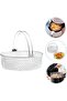 Stainless steel frying basket with perforated handle, suitable for air fryers. - 2