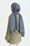 Cotton Naia Blend Natural Shawl - Indigo - 3