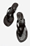 Women's Brown Orthopedic Sole Sandals Flip-Flop Short Heeled Slippers (4cm) - 8