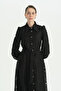 Organza Stylish Dress - Black - 2
