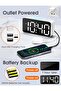 White Mini Digital Bedroom Alarm Clock with 7-Color Night Light, Extra Loud Volume for Heavy Sleepers - 4